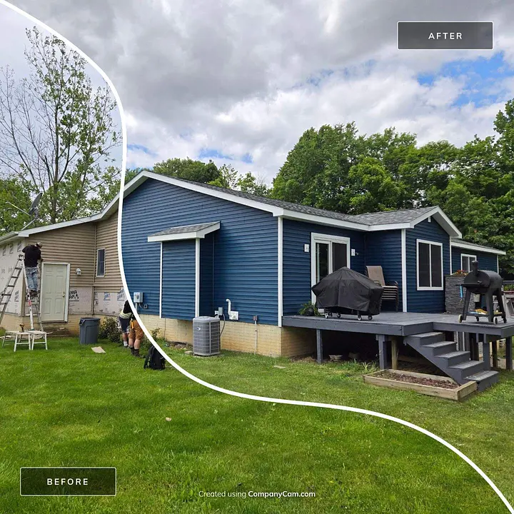 Siding before and after